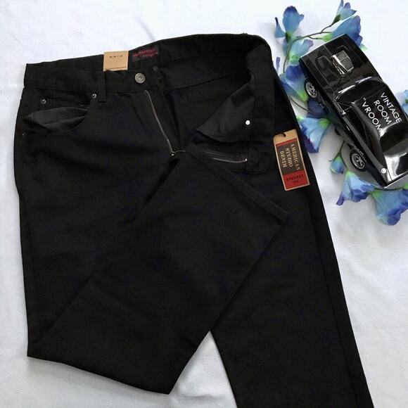 American Studio NWT Black Wash Straight Fit Jeans Men Various - Picture 4 of 8